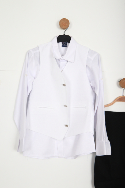 Erkek Çocuk Takım Elbise 7-11 Yaş 23908-3 Beyaz - 5