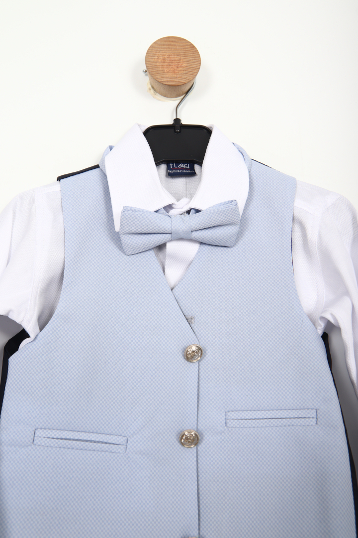 Erkek Çocuk Takım Elbise 7-11 Yaş 23908-3 Mavi - 5