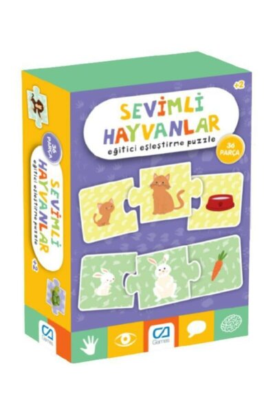 Games Sevimli Hayvanlar Eğitici Eşleştirme Puzzle 36 Parça 5128 - Games