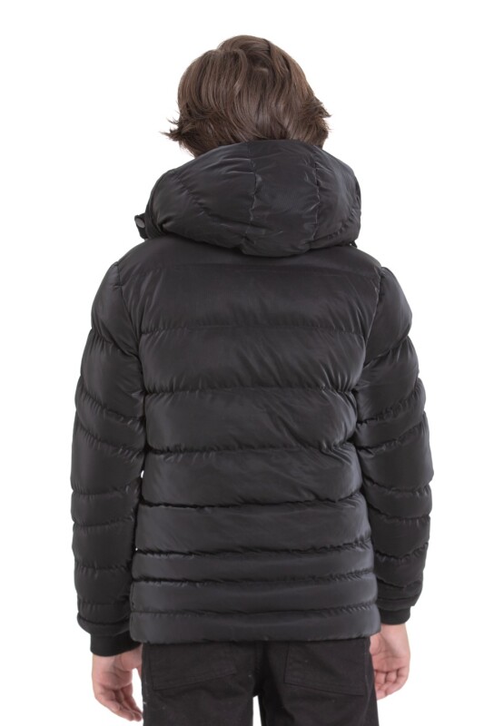 Erkek Çocuk Mont 5-8 Yaş 9020 Siyah - 4