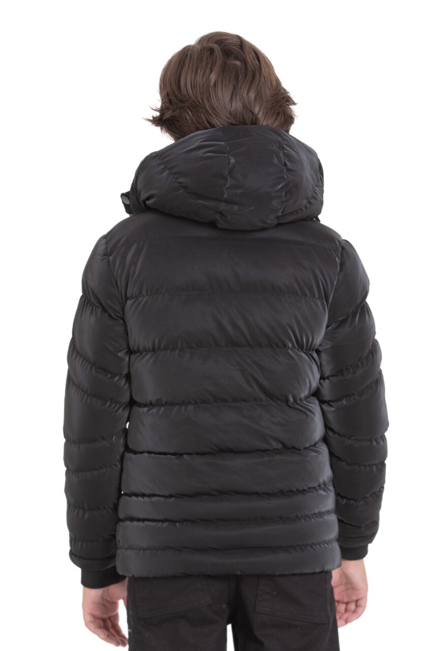 Erkek Çocuk Mont 12-15 Yaş 9022 Siyah - 4