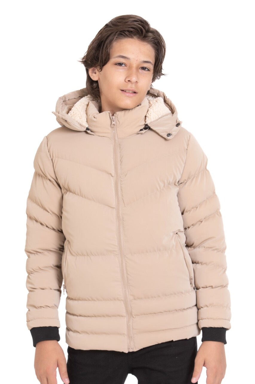 Erkek Çocuk Mont 12-15 Yaş 9022 Vizon - 2