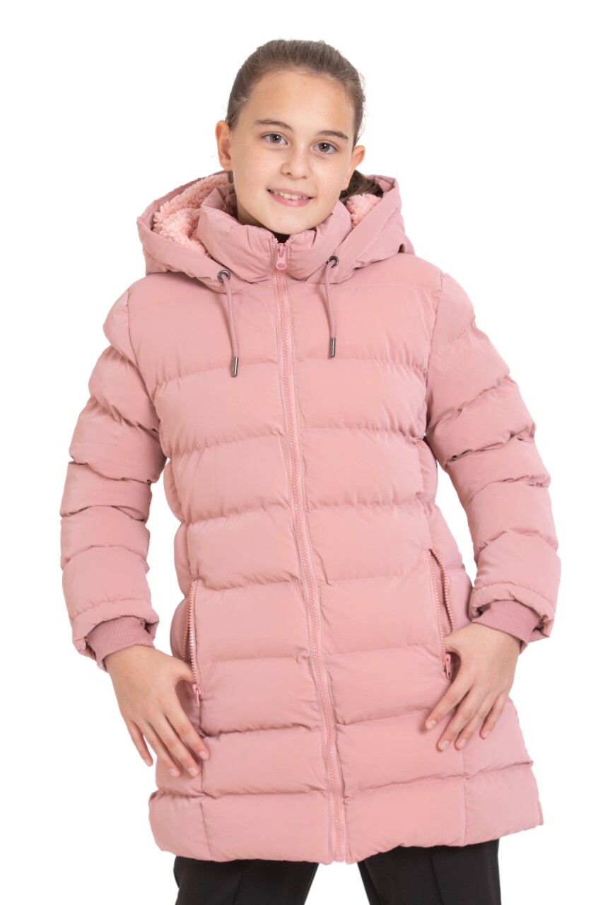 Kız Çocuk Mont 5-8 Yaş 8045 Pembe - 1