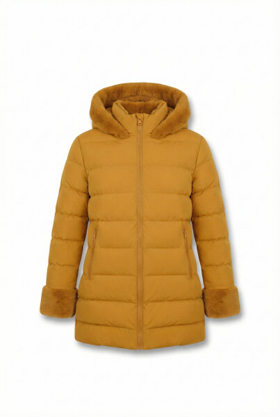 Kız Çocuk Mont 7-10 Yaş 8051 Kahve - 3