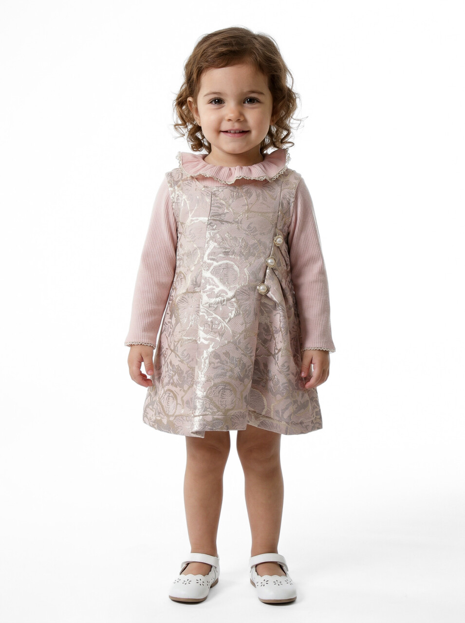 Kız Çocuk Elbise 3-12 Ay 2513 Pembe - 3