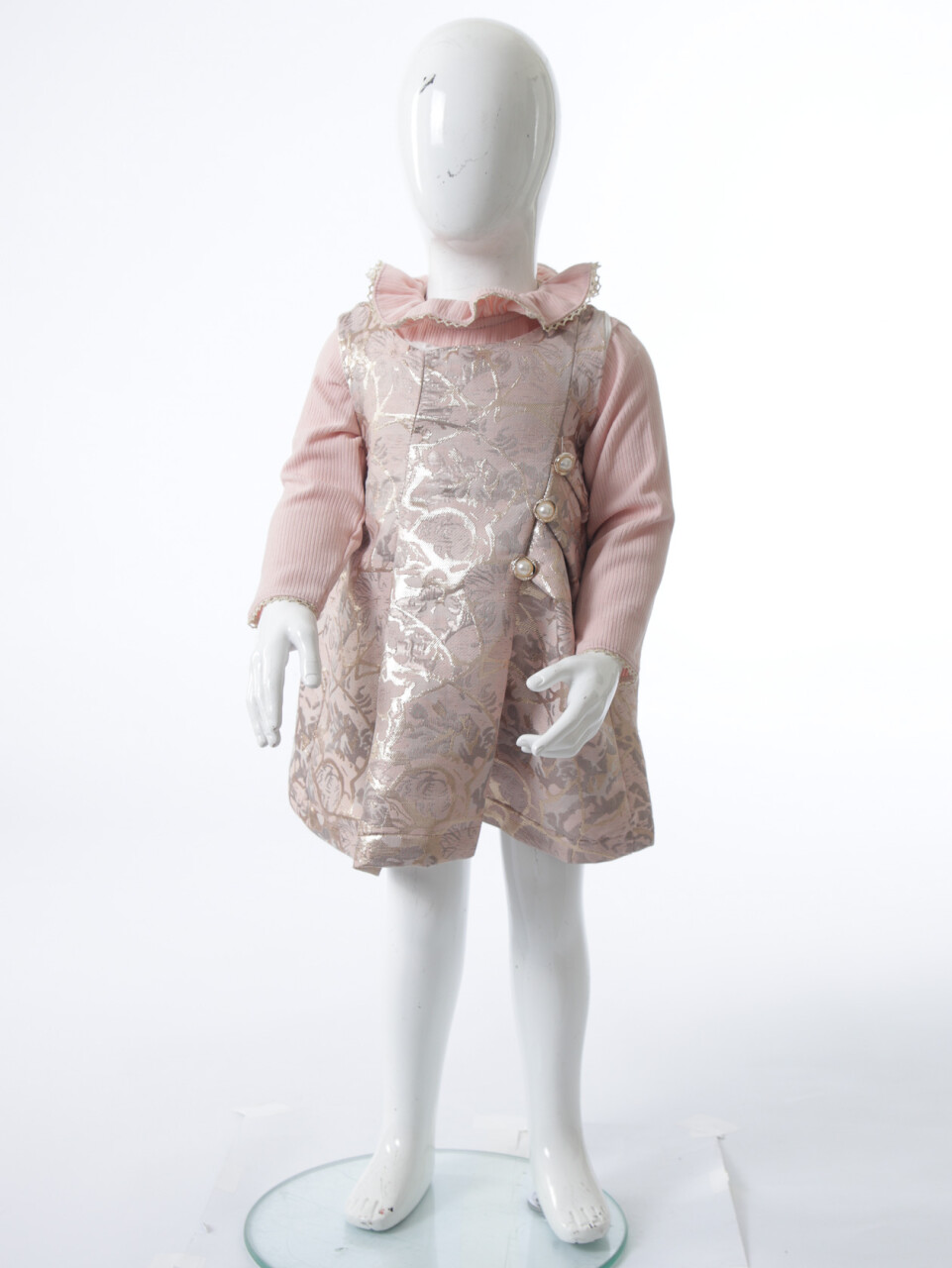 Kız Çocuk Elbise 3-12 Ay 2513 Pembe - 4