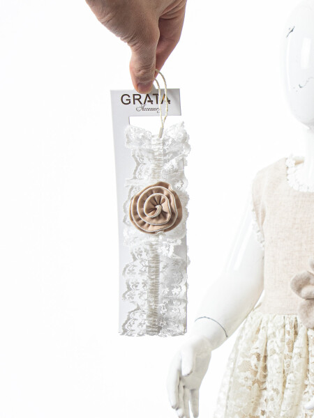 Kız Çocuk Yazlık Elbise 1-5 Yaş 9087 Bej - 5