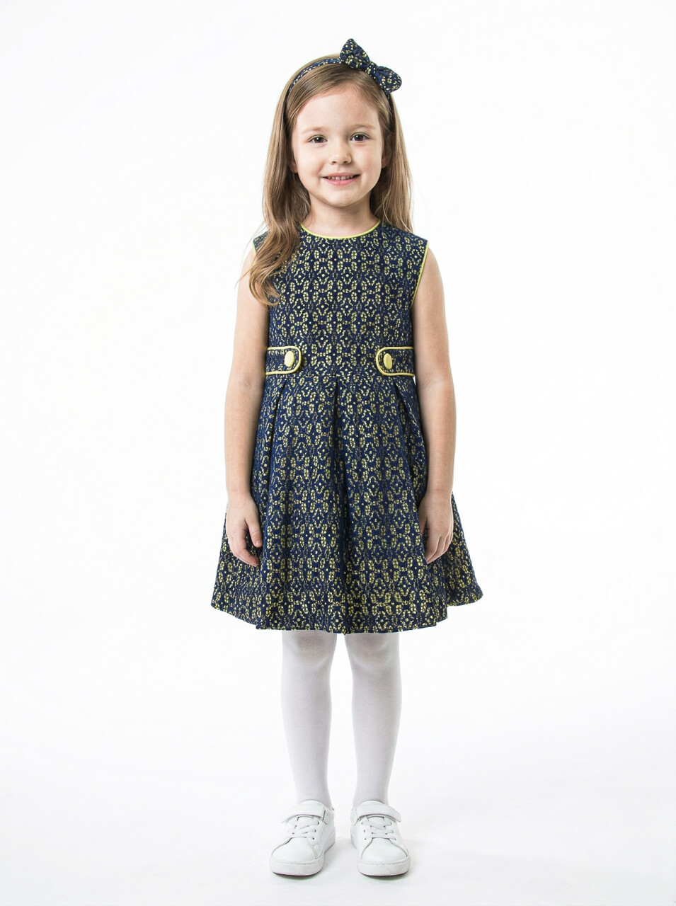 Kız Çocuk Yazlık Elbise 1-5 Yaş 9081 Lacivert - 1