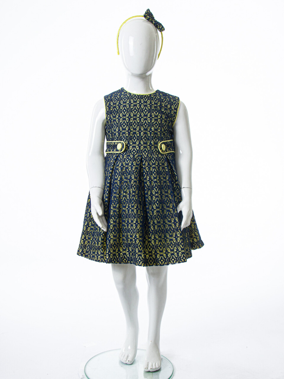 Kız Çocuk Yazlık Elbise 1-5 Yaş 9081 Lacivert - 3