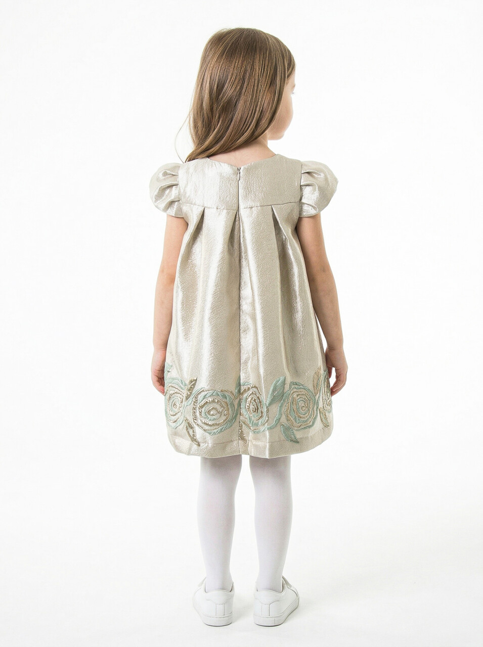 Kız Çocuk Yazlık Elbise 1-5 Yaş 9079 Gümüş - 2