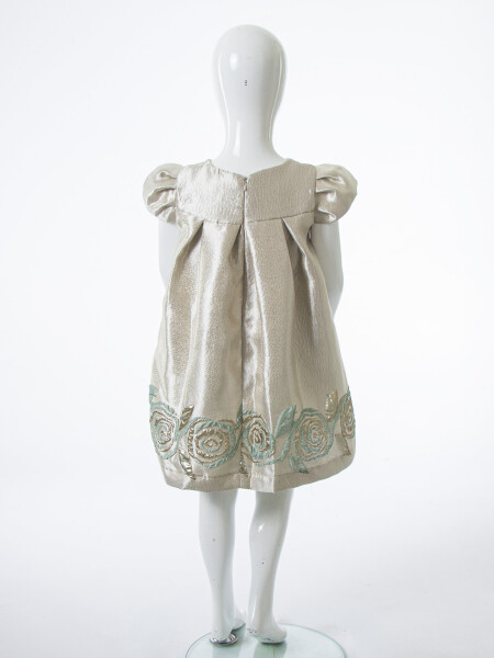 Kız Çocuk Yazlık Elbise 1-5 Yaş 9079 Gümüş - 4