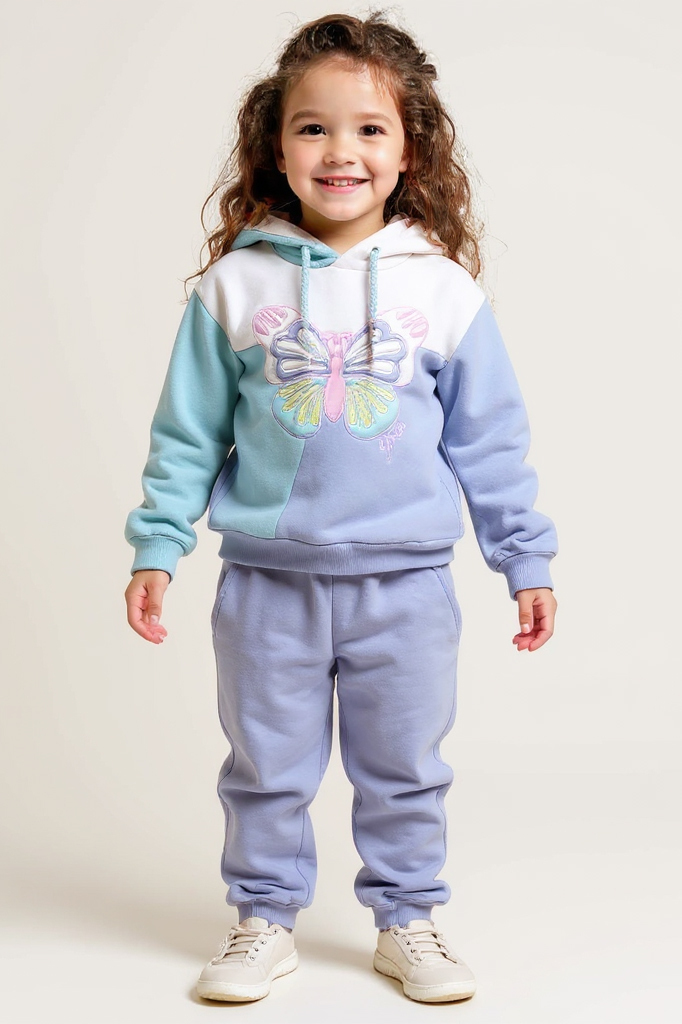 Kız Çocuk Eşofman Takım 4-8 Yaş 7227 Mor - 1