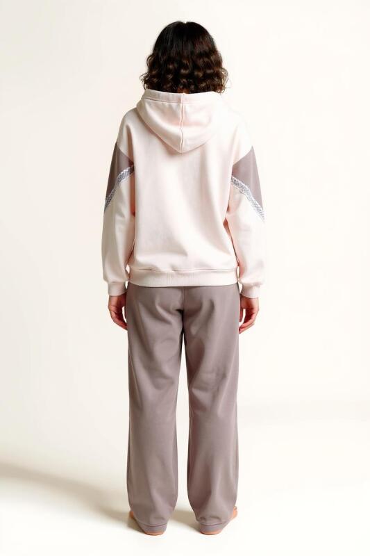 Kız Çocuk Eşofman Takım 10-16 Yaş 7433 Bej - 2