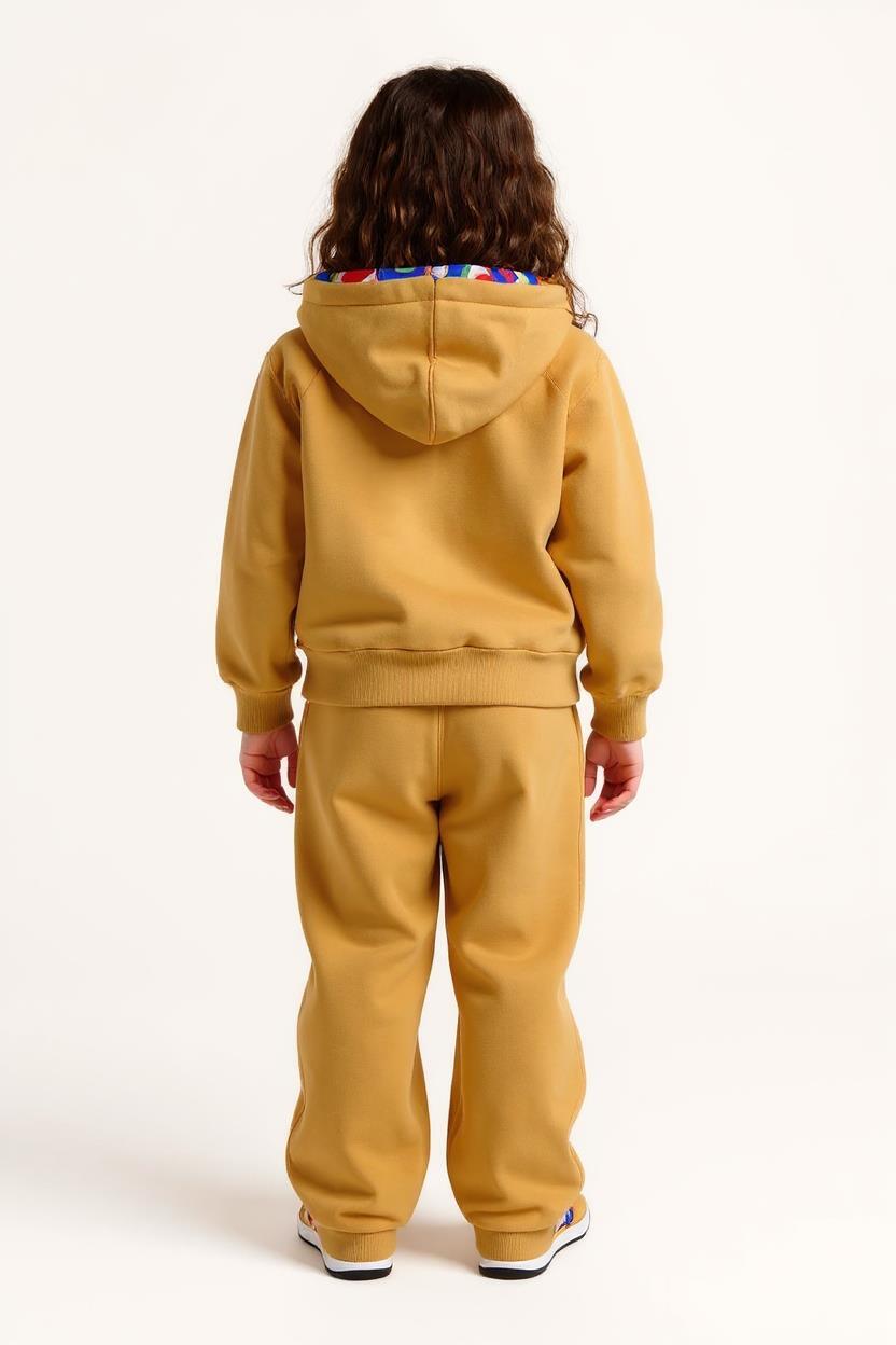 Kız Çocuk Eşofman Takım 6-14 Yaş 7437 Hardal - 3