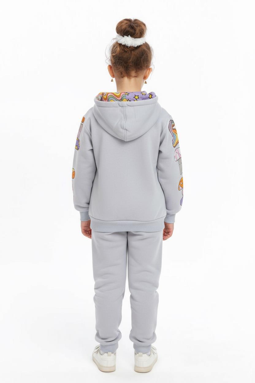 Kız Çocuk Eşofman Takım 4-8 Yaş 7222 Mor - 2