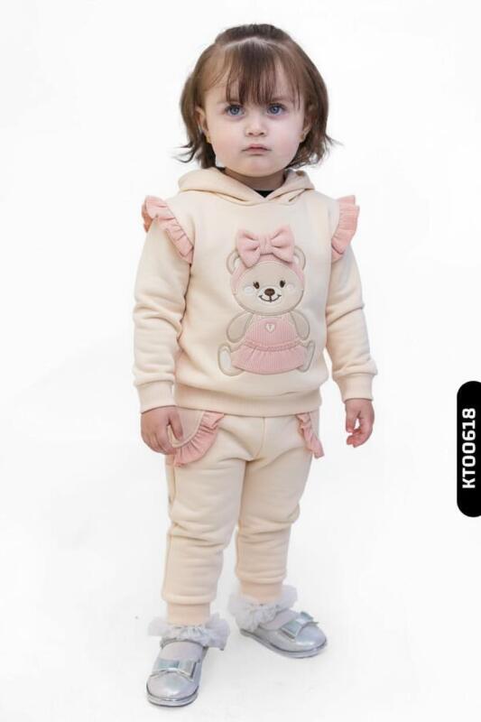 Kız Çocuk Eşofman Takım 6-36 Ay 7030 Pembe - 2