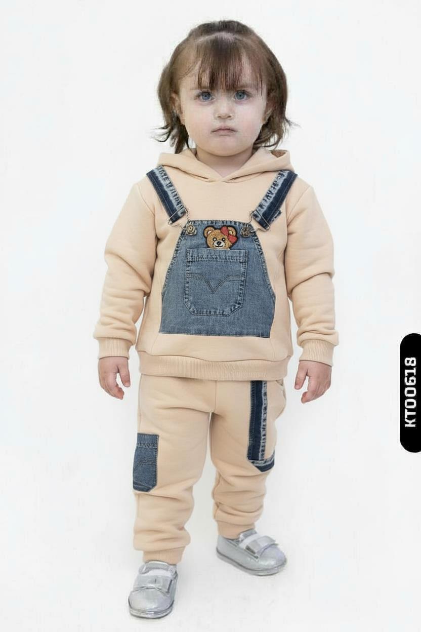 Kız Çocuk Eşofman Takım 1-5 Yaş 7033 Pembe - 1