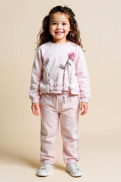 Kız Çocuk Eşofman Takım 10-16 Yaş 7425 Pembe - GRATA