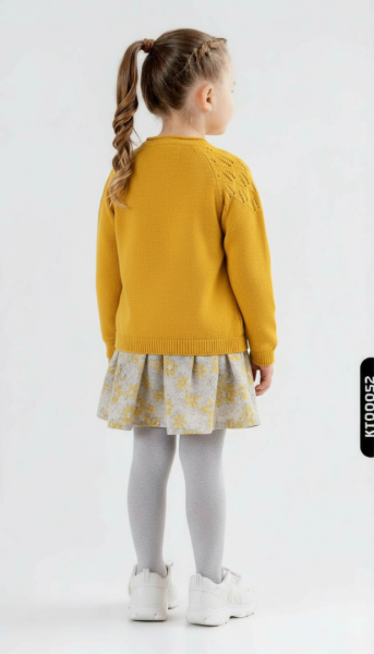 Kız Çocuk Elbise 3-12 Ay 8310 Hardal - 2