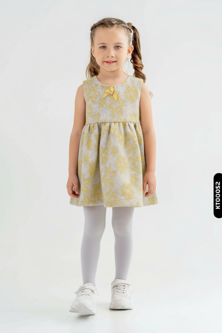 Kız Çocuk Elbise 3-12 Ay 8310 Hardal - 3