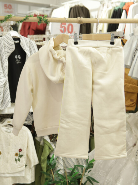 Kız Çocuk Eşofman Takım 4-8 Yaş 7228 Ekru - 5