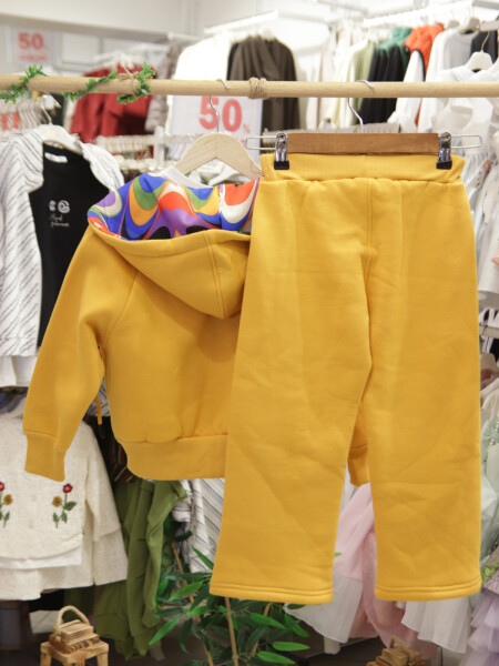 Kız Çocuk Eşofman Takım 6-14 Yaş 7437 Hardal - 5