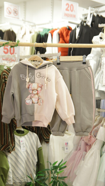 Kız Çocuk Eşofman Takım 1-5 Yaş 7025 Gri - 4