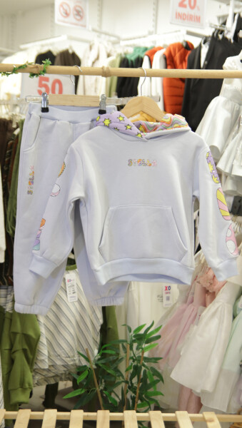 Kız Çocuk Eşofman Takım 4-8 Yaş 7222 Mor - 4