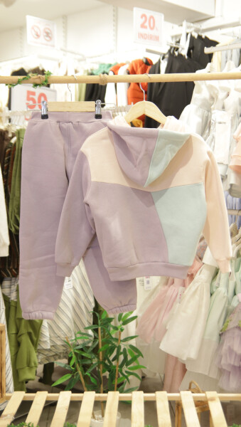 Kız Çocuk Eşofman Takım 4-8 Yaş 7227 Mor - 8