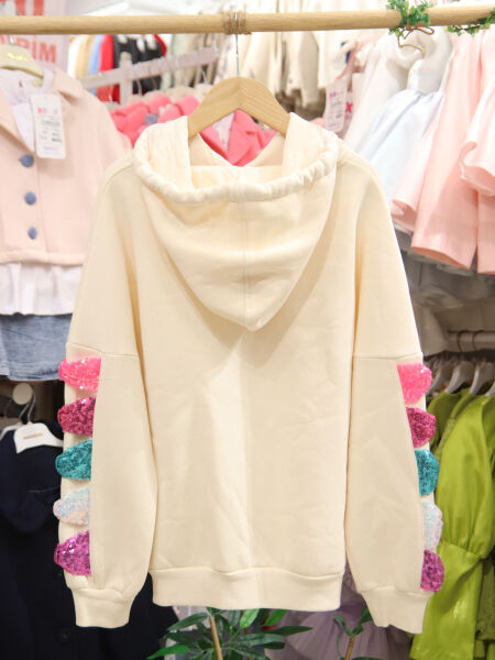 Kız Çocuk Eşofman Takım 10-16 Yaş 7431 Ekru - 11