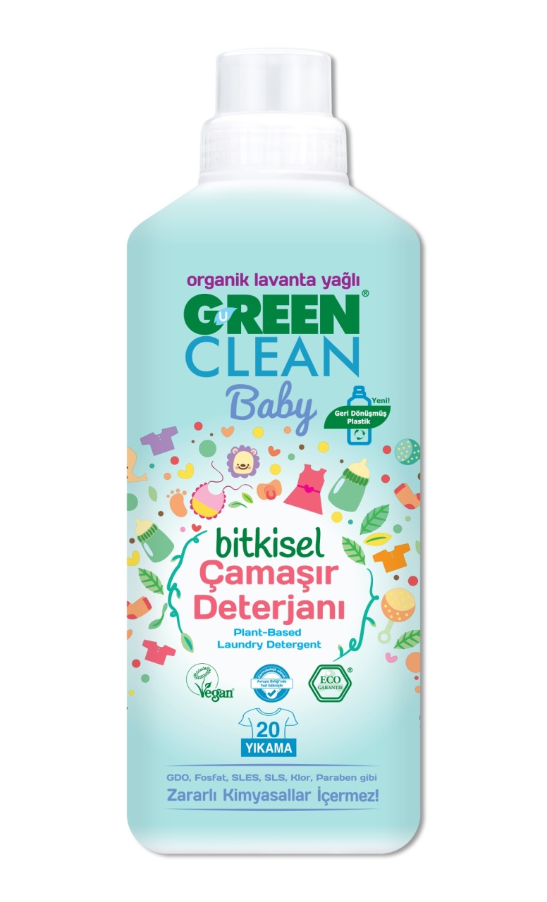 Green Clean Baby Bitkisel Çamaşır Deterjanı 1000 ml (20 Yıkama) - 1