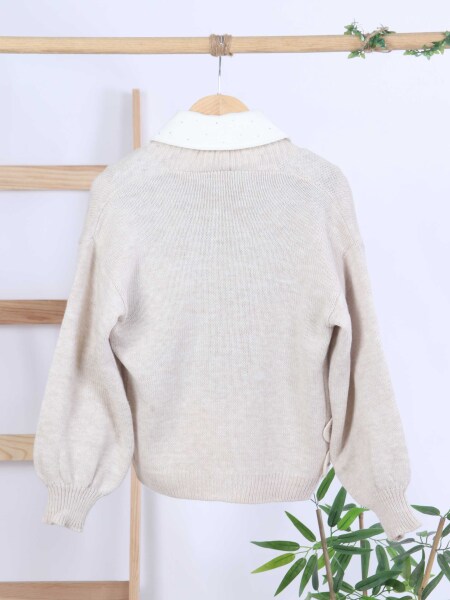 Kız Çocuk 4'lu Alt Üst Takım 7-10 Yaş 3916 Bej - 14