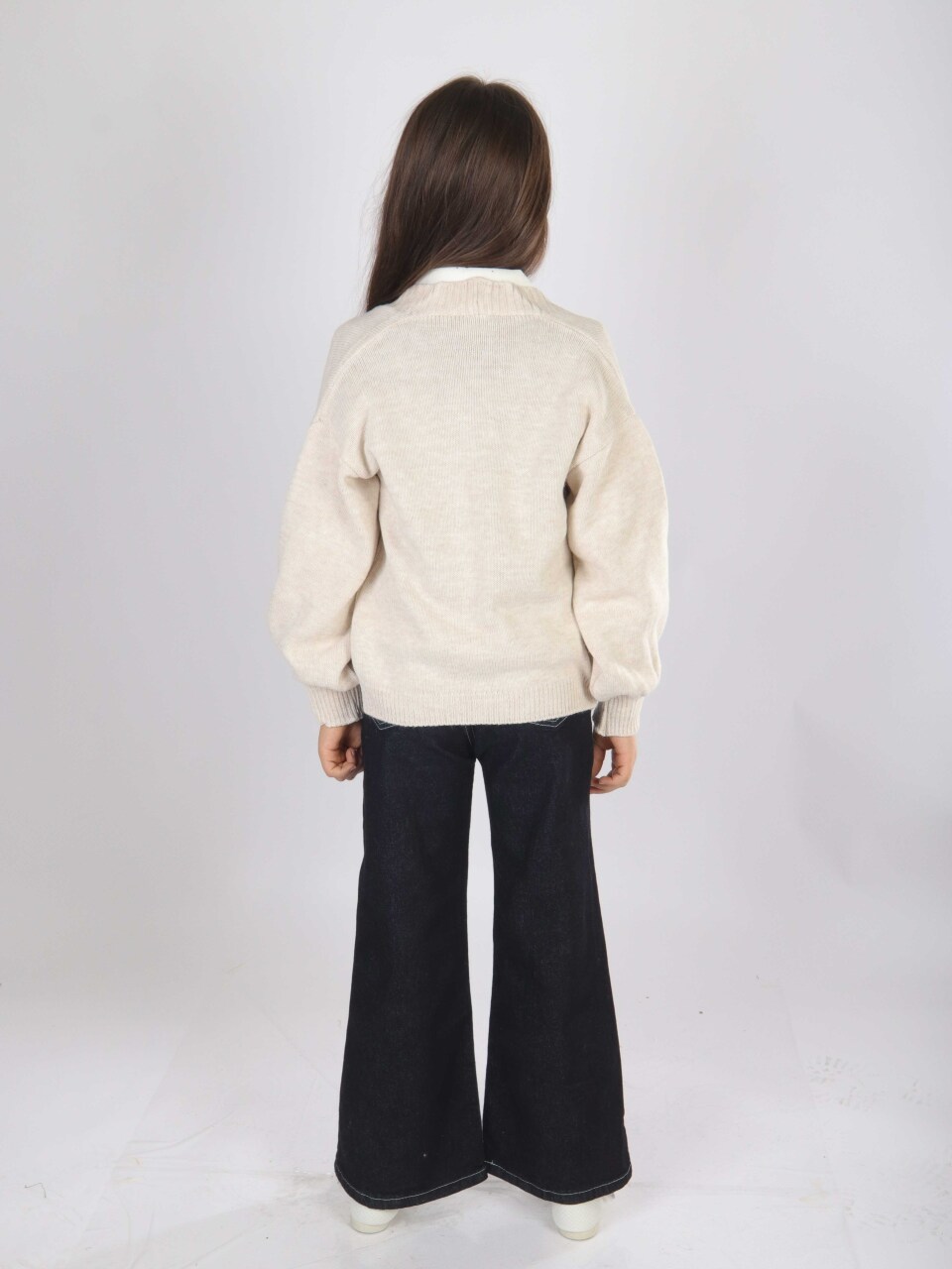 Kız Çocuk 4'lu Alt Üst Takım 7-10 Yaş 3916 Bej - 3