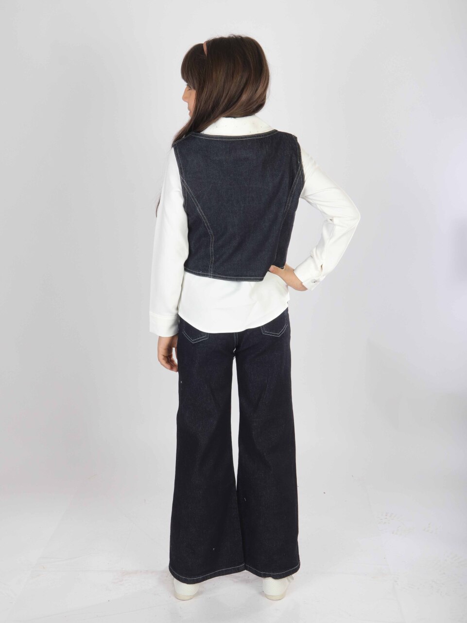 Kız Çocuk 4'lu Alt Üst Takım 7-10 Yaş 3916 Bej - 5