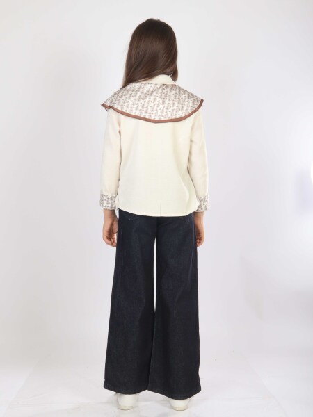 طقم ملابس بناتي مكون من ثلاث قطع للأعمار من 7 إلى 14 سنة ، 3904-4904 - 4