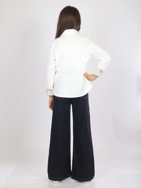 Kız Çocuk 3'lu Alt Üst Takım 7-14 Yaş 3908-4908 Koyu Mavi - 5