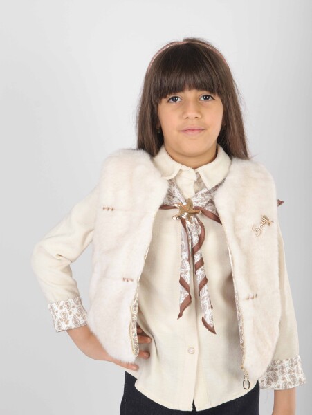 Kız Çocuk 3'lu Alt Üst Takım 11-14 Yaş 4904 Ekru - 6