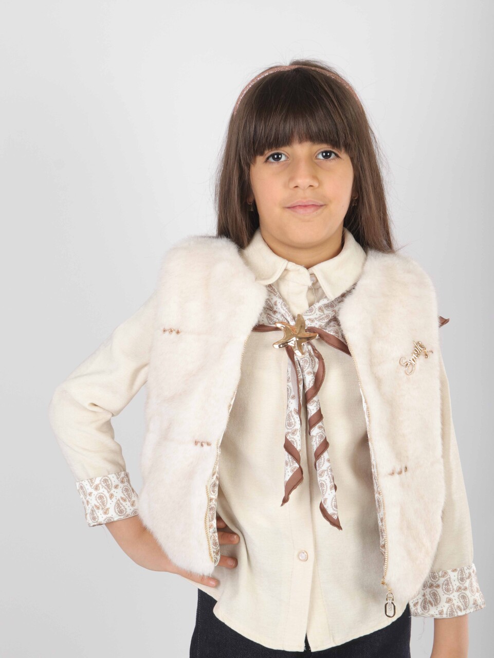 Kız Çocuk 3'lu Alt Üst Takım 11-14 Yaş 4904 Ekru - 6