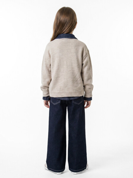 Kız Çocuk 3'lu Alt Üst Takım 7-14 Yaş 3912-4912 Bej - 2