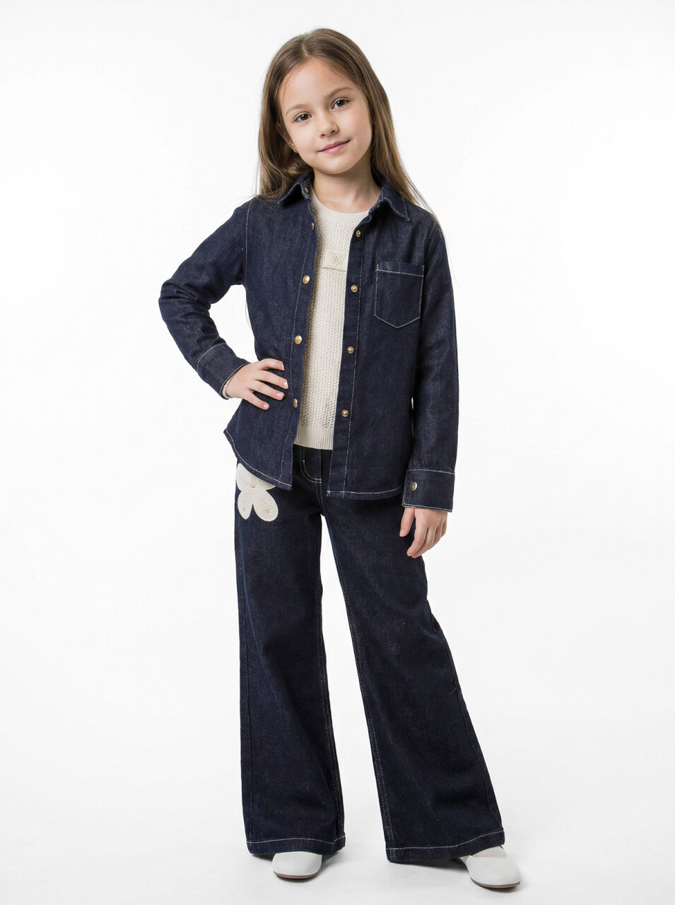 Kız Çocuk 3'lu Alt Üst Takım 7-14 Yaş 3912-4912 Bej - 3