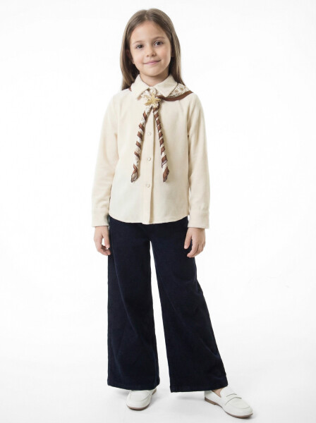 Kız Çocuk 3'lu Alt Üst Takım 7-14 Yaş 3904-4904 Vizon - 3