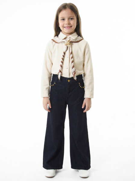 Kız Çocuk 3'lu Alt Üst Takım 7-14 Yaş 3904-4904 Bej - 3