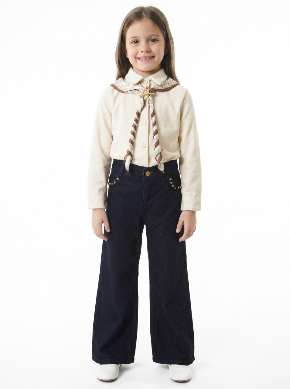 Kız Çocuk 3'lu Alt Üst Takım 7-14 Yaş 3904-4904 Bej - 3