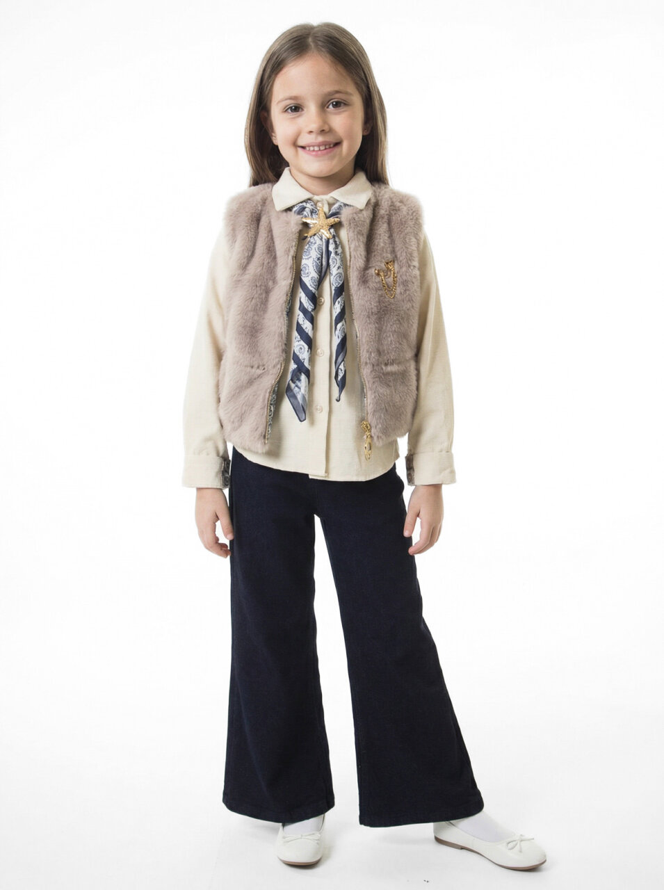 Kız Çocuk 3'lu Alt Üst Takım 7-14 Yaş 3904-4904 Gri - 1