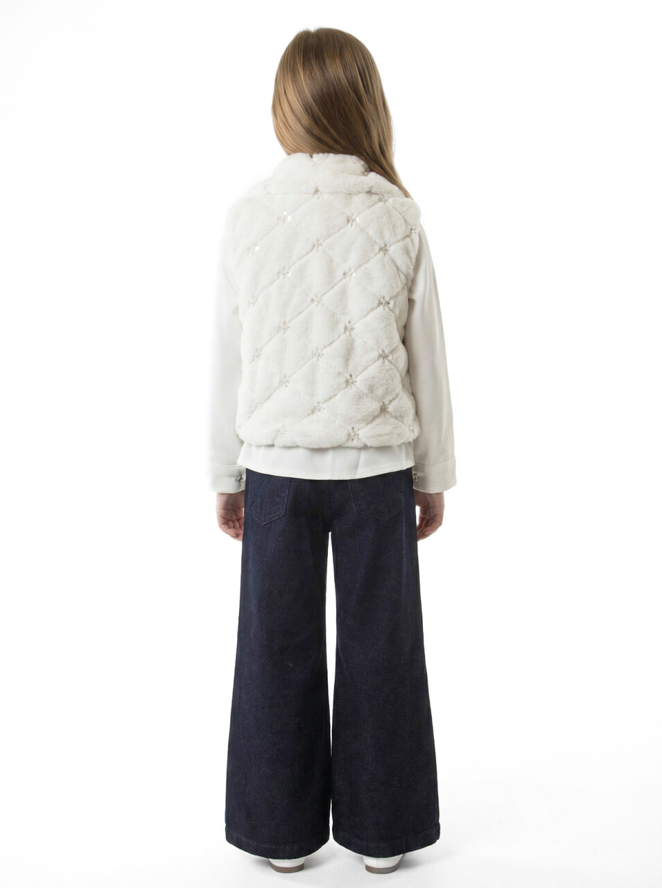 Kız Çocuk 4'lu Alt Üst Takım 7-14 Yaş 3927-4927 Ekru - 2