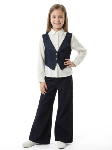 Kız Çocuk 4'lu Alt Üst Takım 7-14 Yaş 3927-4927 Ekru - 3