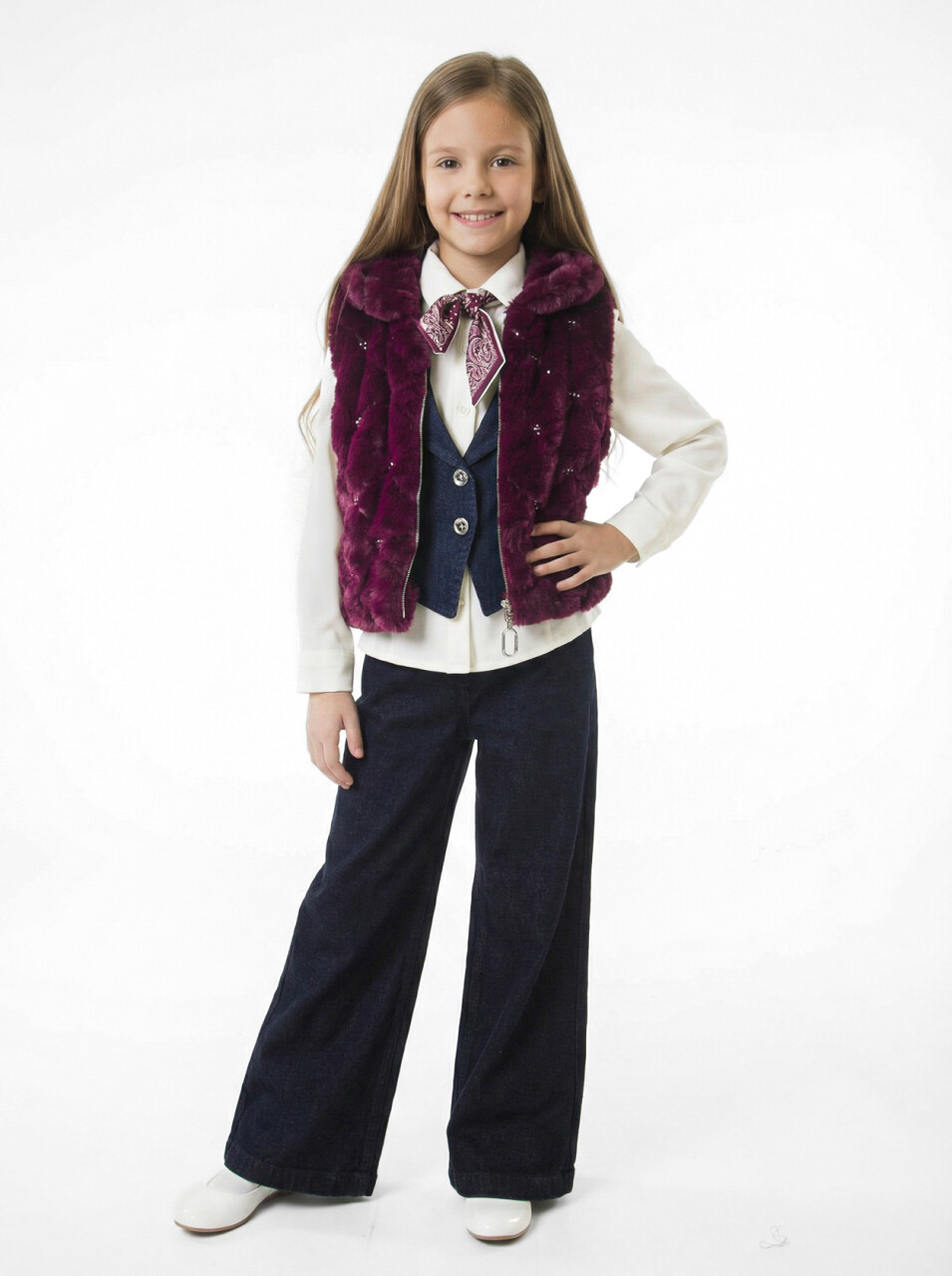 Kız Çocuk 4'lu Alt Üst Takım 7-14 Yaş 3927-4927 Bordo - 1