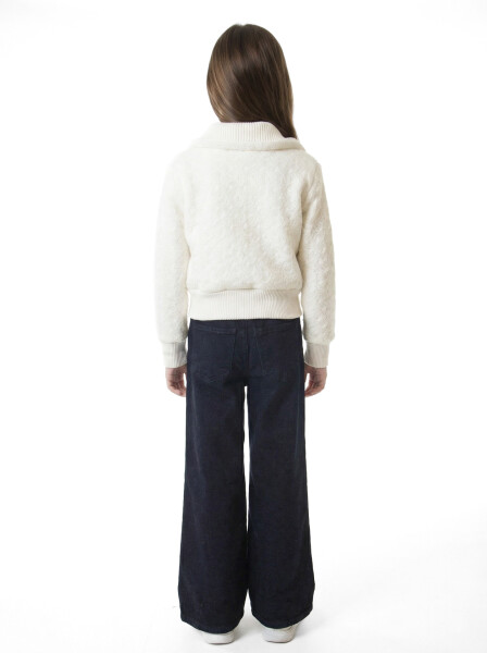 Kız Çocuk 3'lu Alt Üst Takım 7-11 Yaş 3903-4903 Ekru - 6