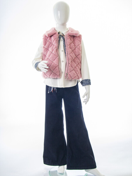 Kız Çocuk 3'lu Alt Üst Takım 7-14 Yaş 3958-4958 Pembe - 7