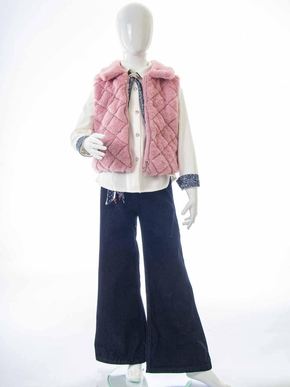 Kız Çocuk 3'lu Alt Üst Takım 7-14 Yaş 3958-4958 Pembe - 7